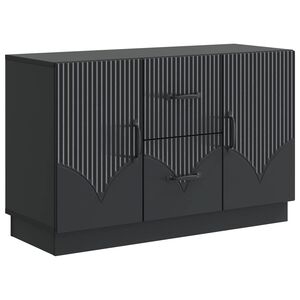 vidaXL Bufet cu sertar Negru 89 x 34,5 x 57 cm Lemn prelucrat