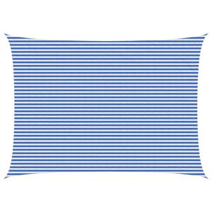 vidaXL P&acirc;nză de umbră Albastru și Alb 5 x 6 m HDPE