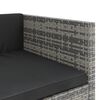vidaXL Set mobilier de grădină cu perne, 5 piese, gri, poliratan