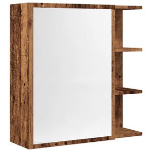 vidaXL Dulap baie cu oglindă lemn vechi 62,5x20,5x64 cm lemn prelucrat