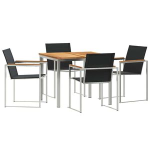 vidaXL Setdediningpentrugrădină 5 pcs LemnDeTeakSolid