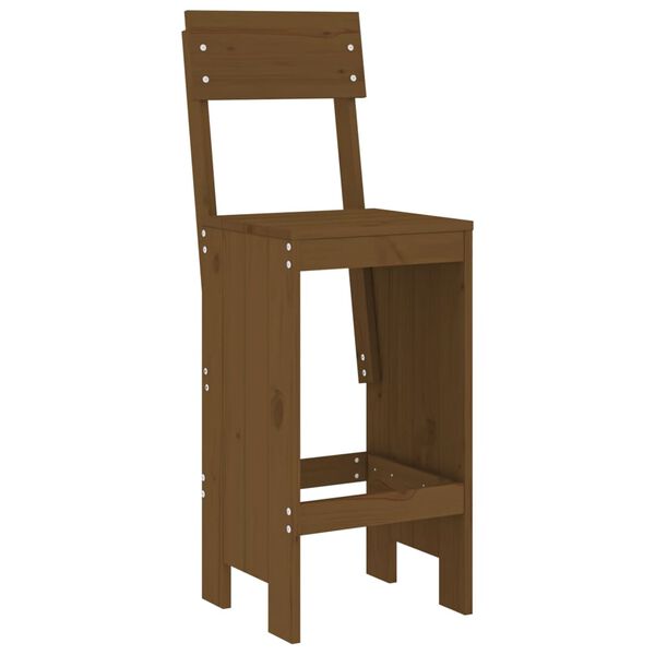 vidaXL Set mobilier bar de grădină, 9 piese, maro miere lemn masiv pin