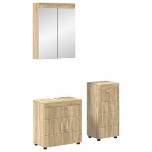 vidaXL Set de mobilier pentru baie TULUM Stejar Sonoma Lemn compozit