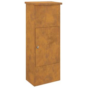 vidaXL Cutie pentru colet cu depozitare Ruginit 44,5 x 29 x 110,5 cm