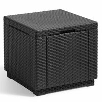 Keter Taburet tip cub cu spațiu de depozitare, grafit, 213816