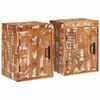 vidaXL Noptieră 2 buc. Maro 35 x 33 x 48 cm Lemn masiv recuperat