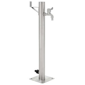 vidaXL Coloană de apă de grădină, 65 cm, oțel inoxidabil, rotund