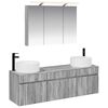 vidaXL Set dulap baie 4 buc. Sonoma gri Lemn prelucrat