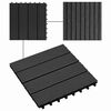 vidaXL Plăci pentru Deck 11 pcs Negru 30 x 30 cm Lemn compozit