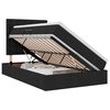 vidaXL Pat cu LED și saltea Negru 120 x 200 cm Țesătură