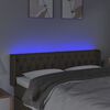 vidaXL Tăblie de pat cu LED, gri taupe, 163x16x78/88 cm, textil