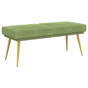 vidaXL Bancă cu două straturi Verde deschis 120 x 45 x 46 cm Catifea