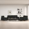 vidaXL Set canapea perne/perne decorative, 4 piese, negru, textil