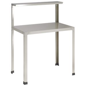 vidaXL Masă pentru ghivece 100 x 50 x 104 cm Oţel inoxidabil Argintiu