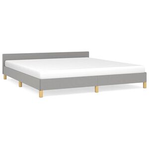 vidaXL Cadru de pat fără saltea, gri deschis, 180x200 cm, textil