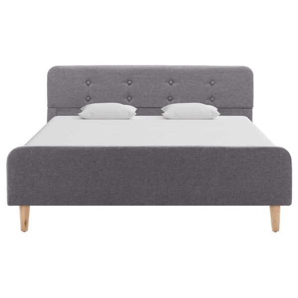 vidaXL Cadru de pat, gri deschis, 120 x 200 cm, material textil