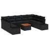 vidaXL Set de canapele pentru grădină 10 buc. Negru