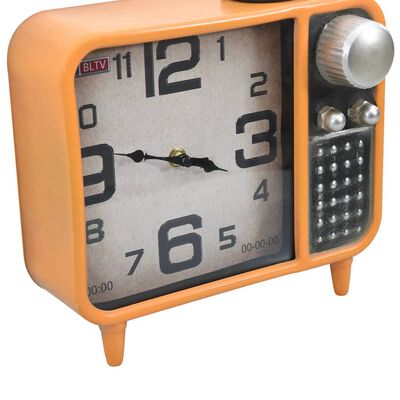 vidaXL Ceas de masă, portocaliu & negru, 25x11x48 cm, fier și MDF