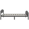 vidaXL Cadru de pat, gri &icirc;nchis, 100x200 cm, lemn masiv de pin