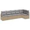 vidaXL Set de canapea 6 buc. Bej poliratan