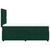 vidaXL Pat box spring cu saltea, verde &icirc;nchis, 100x200 cm, catifea