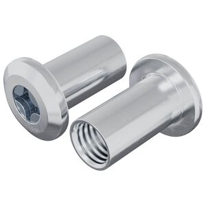 vidaXL Bucșa cu Blocare 2 pcs Nichel M6 x 25 mm Oțel