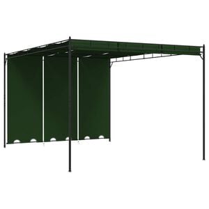 vidaXL Foișor 4 x 3 x 2,3 m Verde Poliester și oțel
