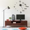 vidaXL Ceas de perete 3D design modern, negru, 100 cm, XXL