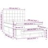 vidaXL Pat box spring cu saltea, gri &icirc;nchis, 140x190 cm, catifea