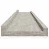 vidaXL Rafturi de perete, 4 buc., gri beton, 100x9x3 cm