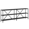 vidaXL Masă consolă negru 200x30x75 cm lemn prelucrat și fier
