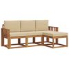vidaXL Set de canapele de exterior 4 buc. Natural și Bej