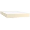 vidaXL Saltea cu arcuri buzunar, fermitate medie, crem, 120x200x20 cm, piele ecologică
