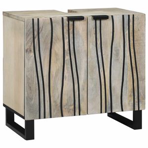 vidaXL Dulap pentru Chiuveta de Baie Alb 62 x 33 x 58 cm