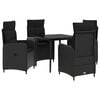 vidaXL Set masă de canapea 5 buc. Negru