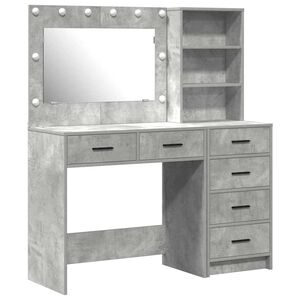 vidaXL Masă de Machiaj 2 buc. Gri 78,5 x 41 x 135 cm Lemn prelucrat