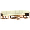 vidaXL Set de canapele de exterior 7 buc. Natural și Crem Poliester
