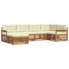 vidaXL Set de canapele de exterior 6 buc. Natural și Crem