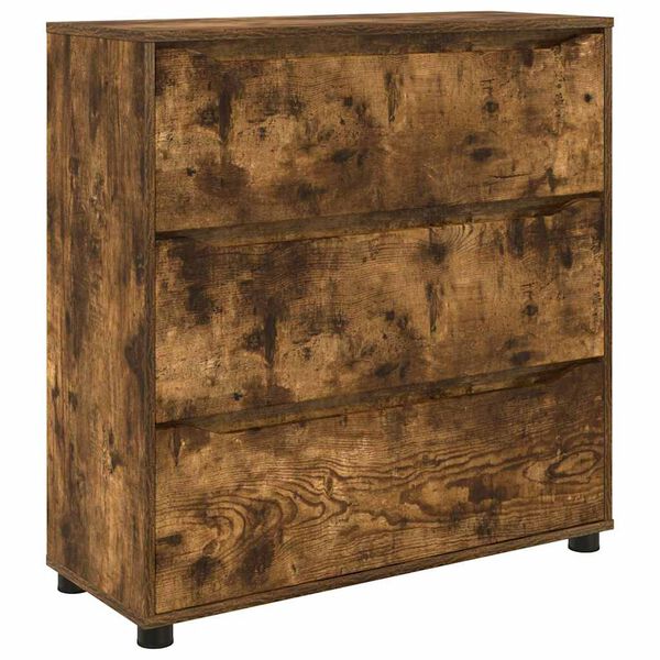 vidaXL Dulap de depozitare Stejar fumuriu 80 x 31 x 81 cm
