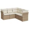 vidaXL Set canapele de grădină cu perne, 5 piese, bej, poliratan