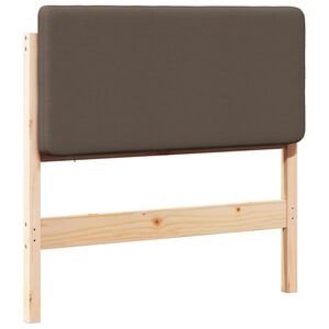 vidaXL Tăblie tapițată Maro și taupe 75 cm Lemn de pin masiv