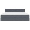 vidaXL Pat cu storage cu saltea Gri &icirc;nchis 200 x 200 cm Catifea