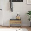 vidaXL Bancă pentru hol cu pernă Stejar Artizanal 63 x 38 x 40 cm