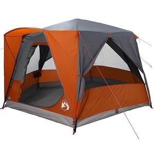vidaXL Cort pentru 5 persoane Gri și Portocalie 333 x 317 x 194 cm