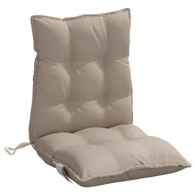 vidaXL Perne scaun cu spătar mic, 2 buc., gri taupe, textil oxford