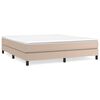 vidaXL Cadru de pat cu arcuri, cappuccino, 160x200 cm, piele ecologică