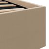 vidaXL Cadru pat hidraulic ladă LED cappuccino 140 x 200 cm piele eco