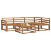 vidaXL Set de canapele de exterior 5 pcs natural Lemn Solid de Acacia