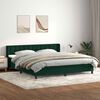 vidaXL Pat box spring cu saltea, verde &icirc;nchis, 180x220 cm, catifea