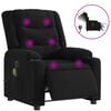 vidaXL Fotoliu electric de masaj rabatabil, negru, textil